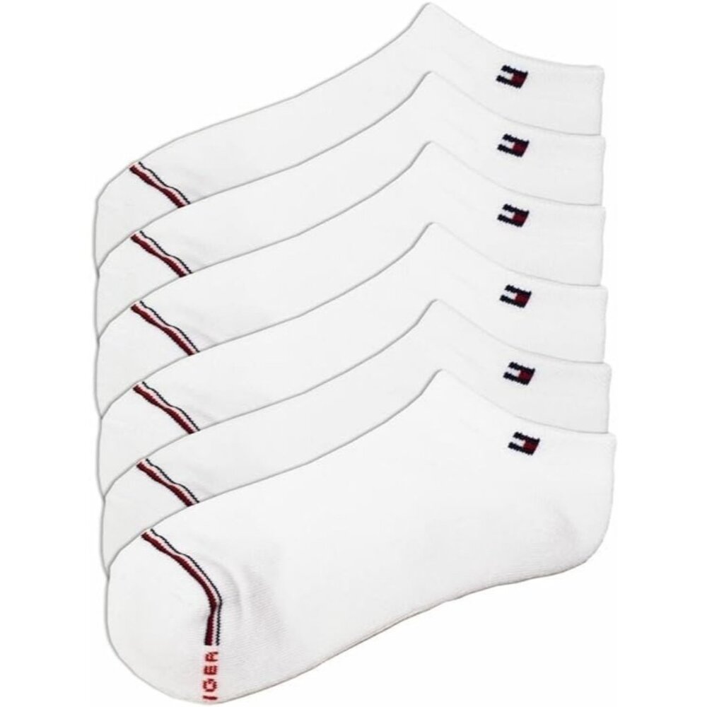 Tommy Hilfiger Women's No Show White Sneaker Socks 6 Pairs